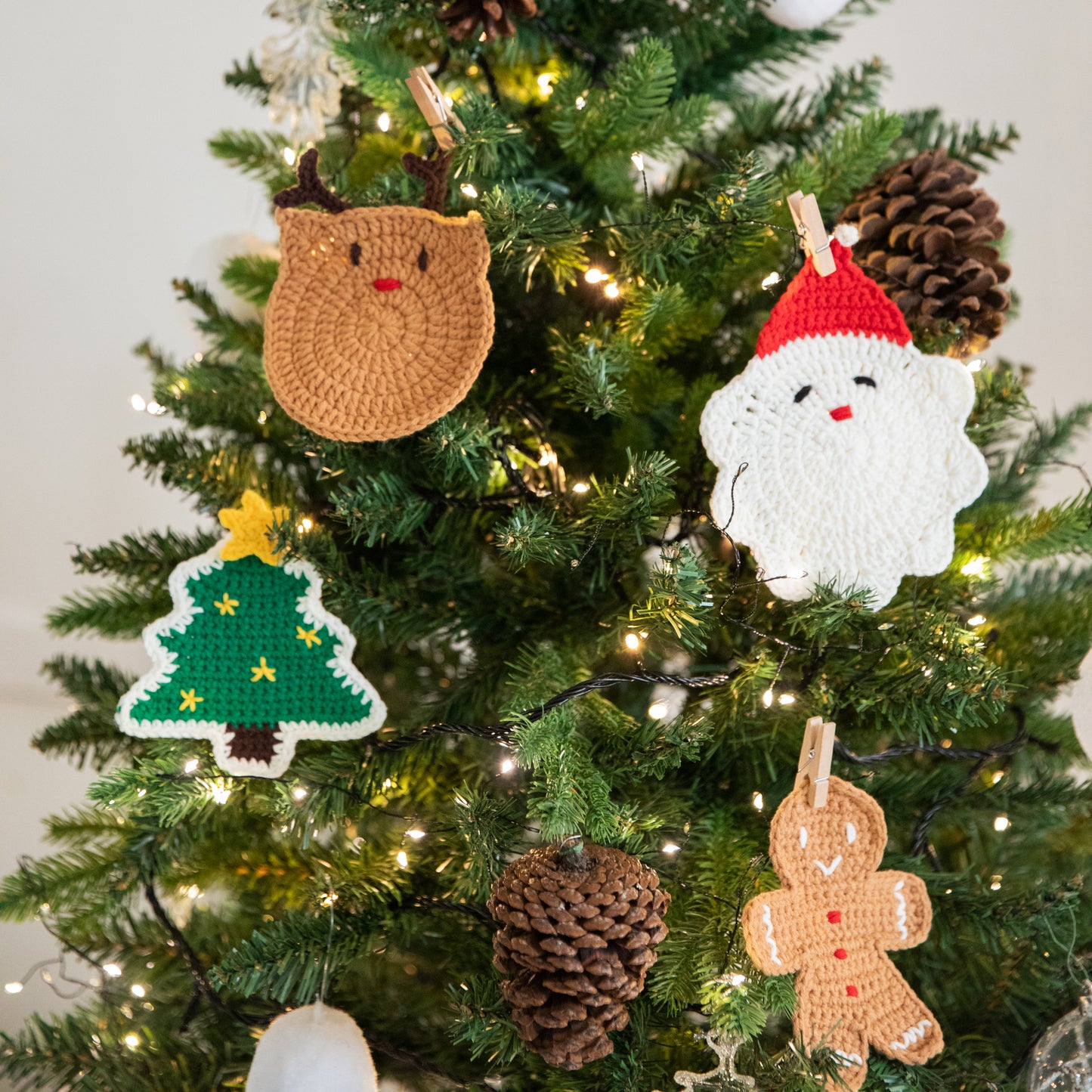 ハッピーコットンクリスマスオーナメントセット | パターンのみ