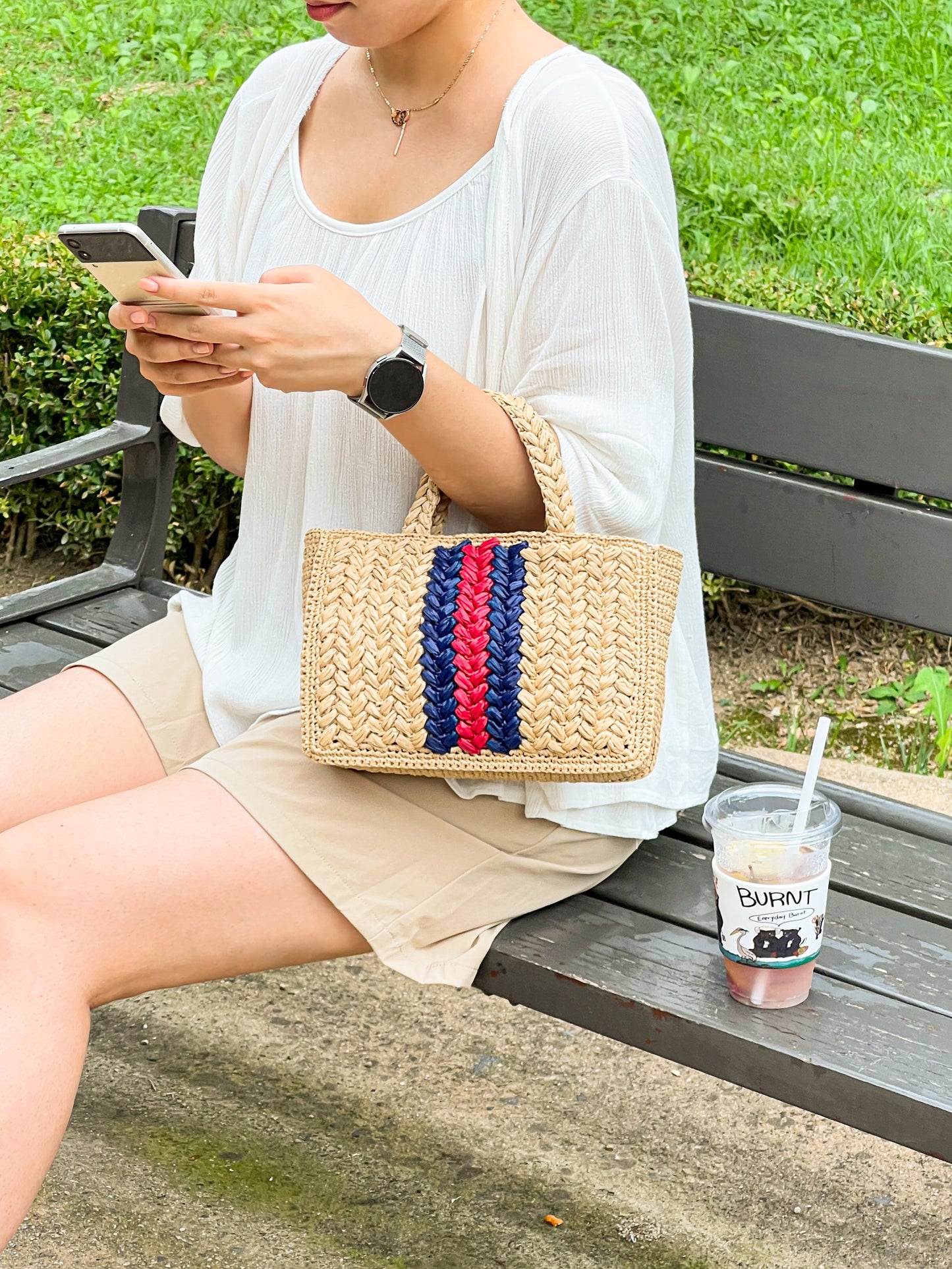 Lattan Puff Mini Tote Bag | Pattern ONLY