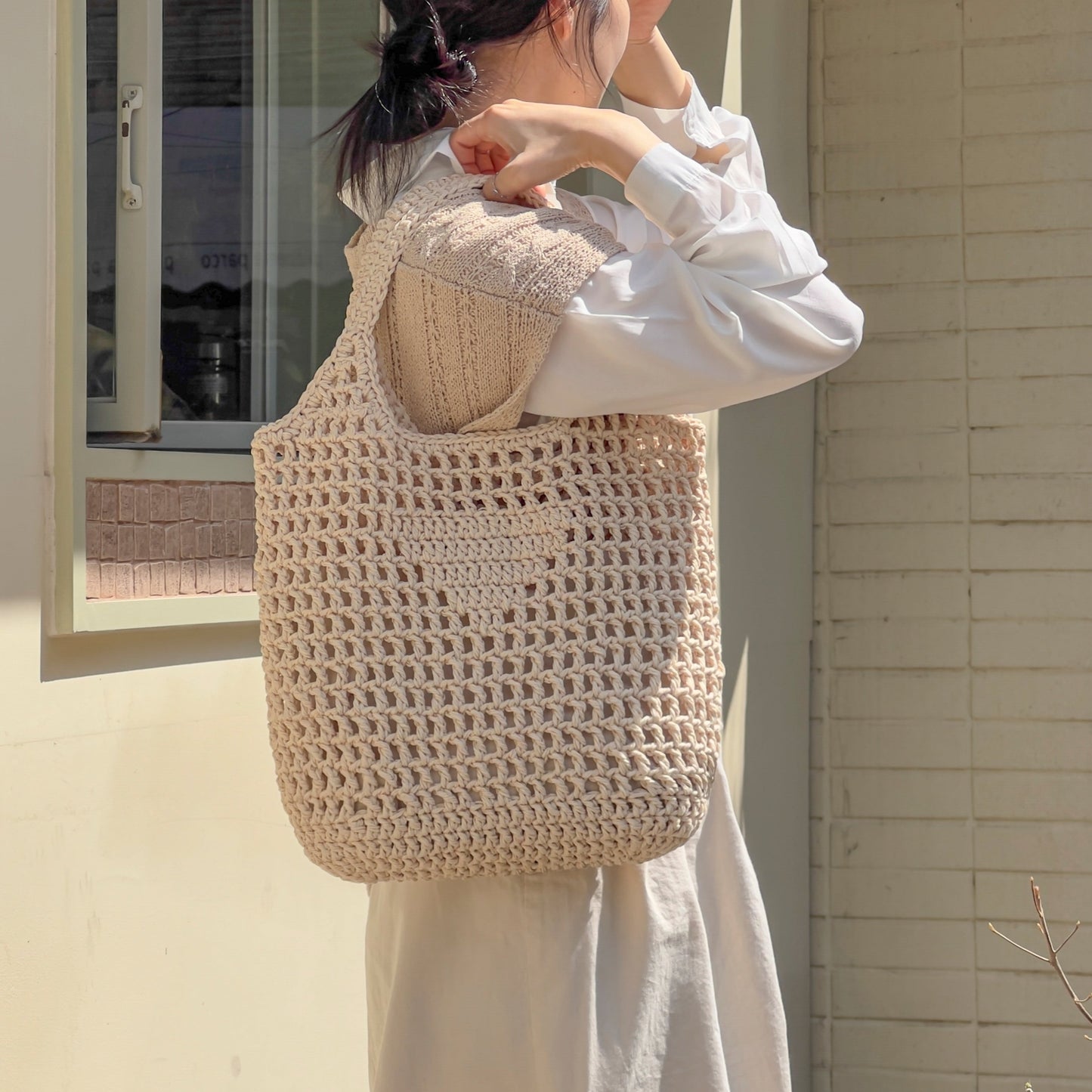 Biscuit Triangle Net Bag (Large) | Pattern ONLY