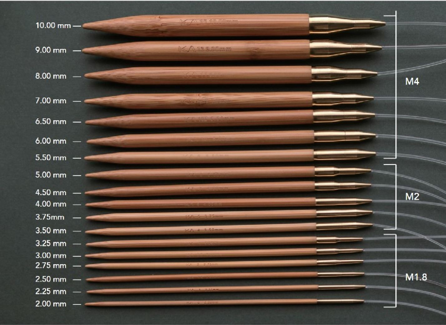 Seeknit Koshitsu Bamboo Interchangeable Circular Knitting Needle Premium Set 2