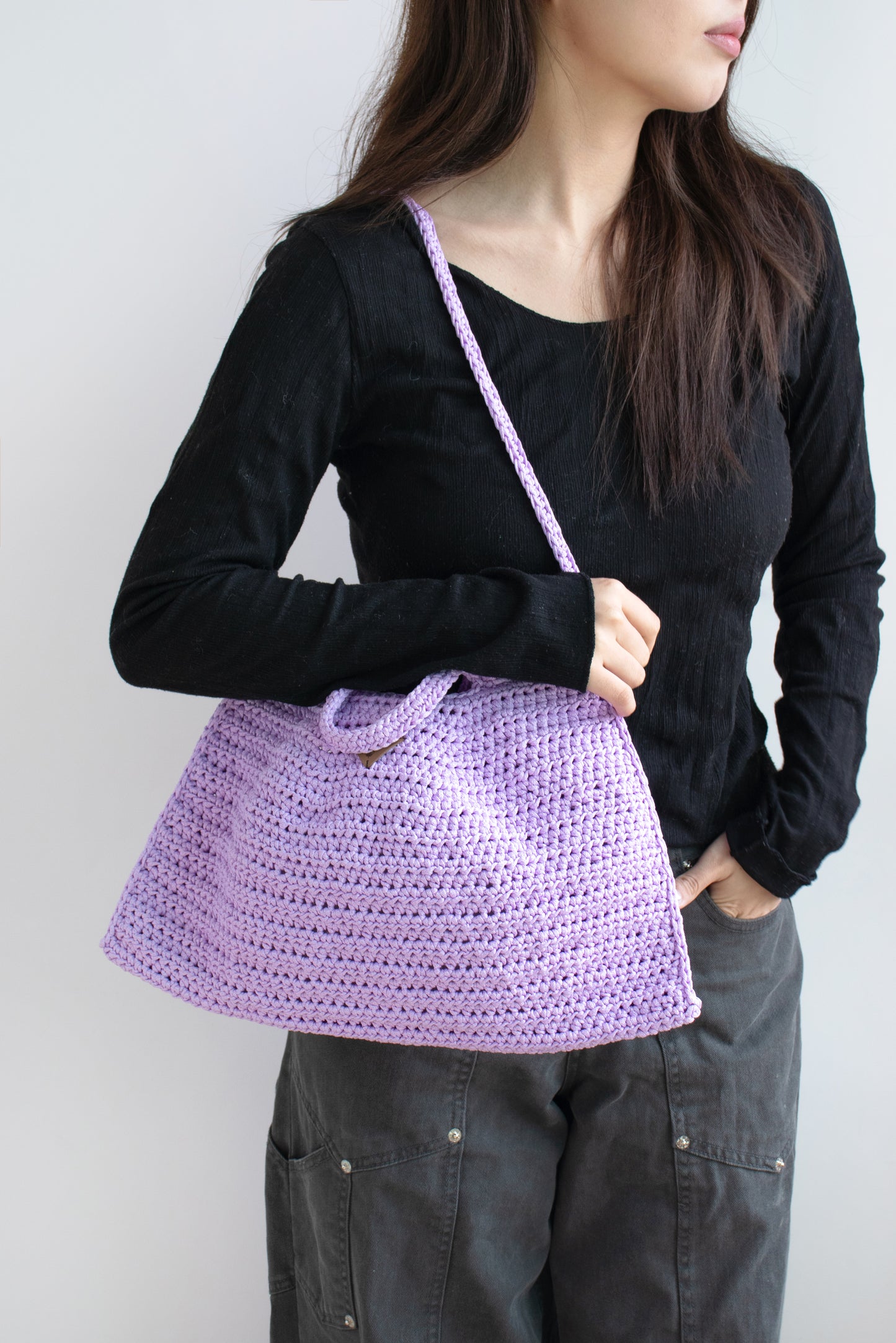 Plain Leather Two-way Bag | Pattern ONLY