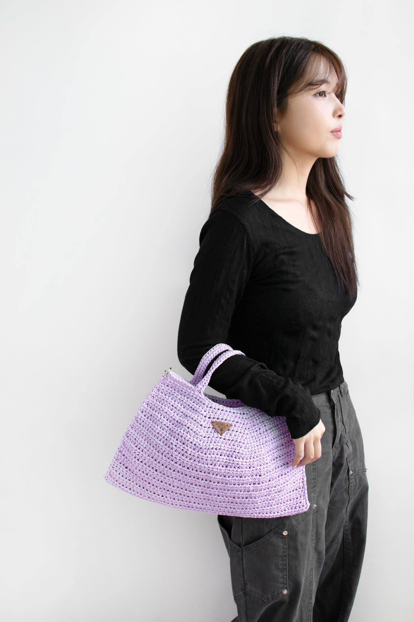 Plain Leather Two-way Bag | Pattern ONLY