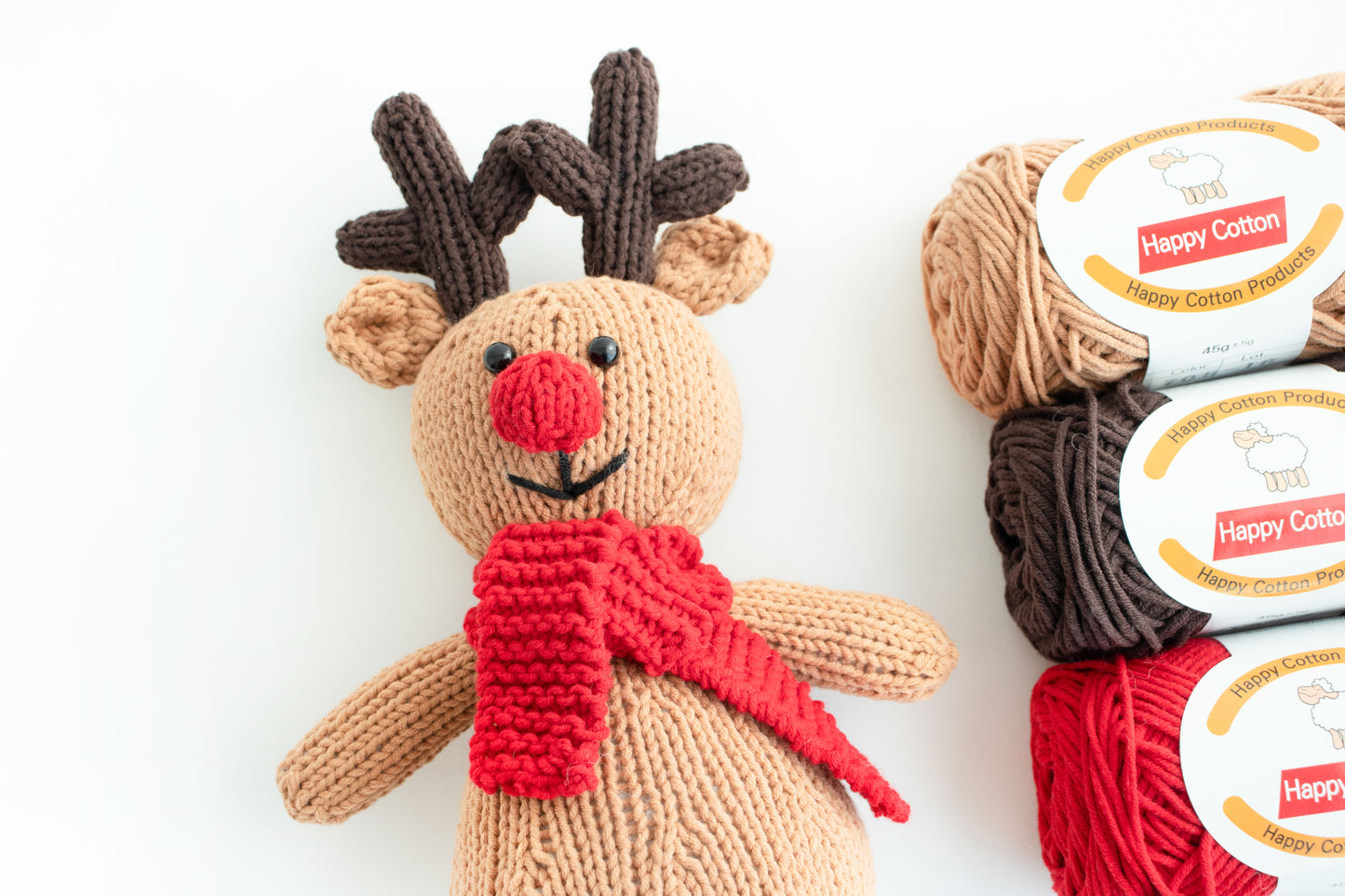 Happy Cotton Rudolph | Pattern ONLY