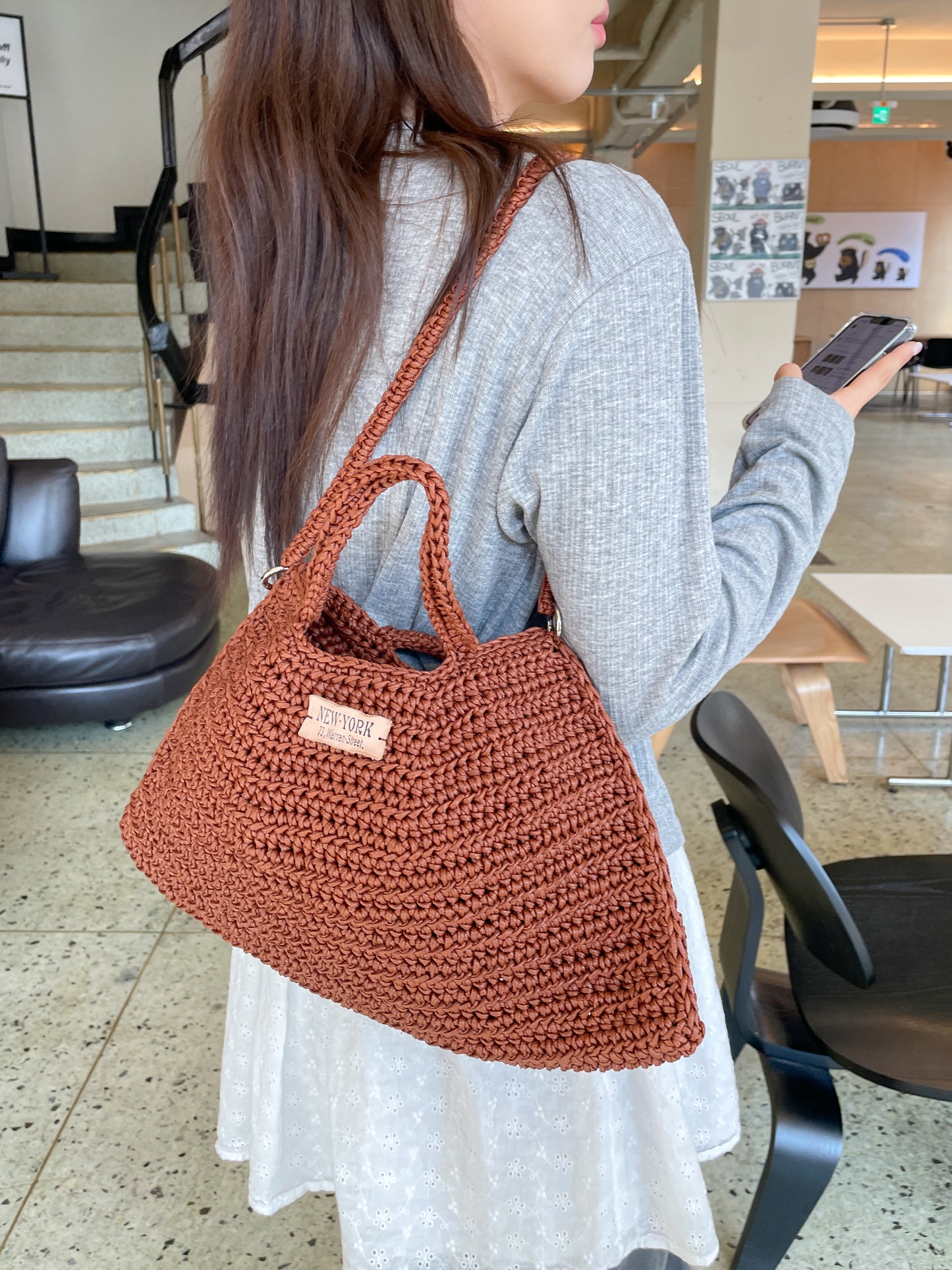 Plain Leather Two-way Bag | Pattern ONLY