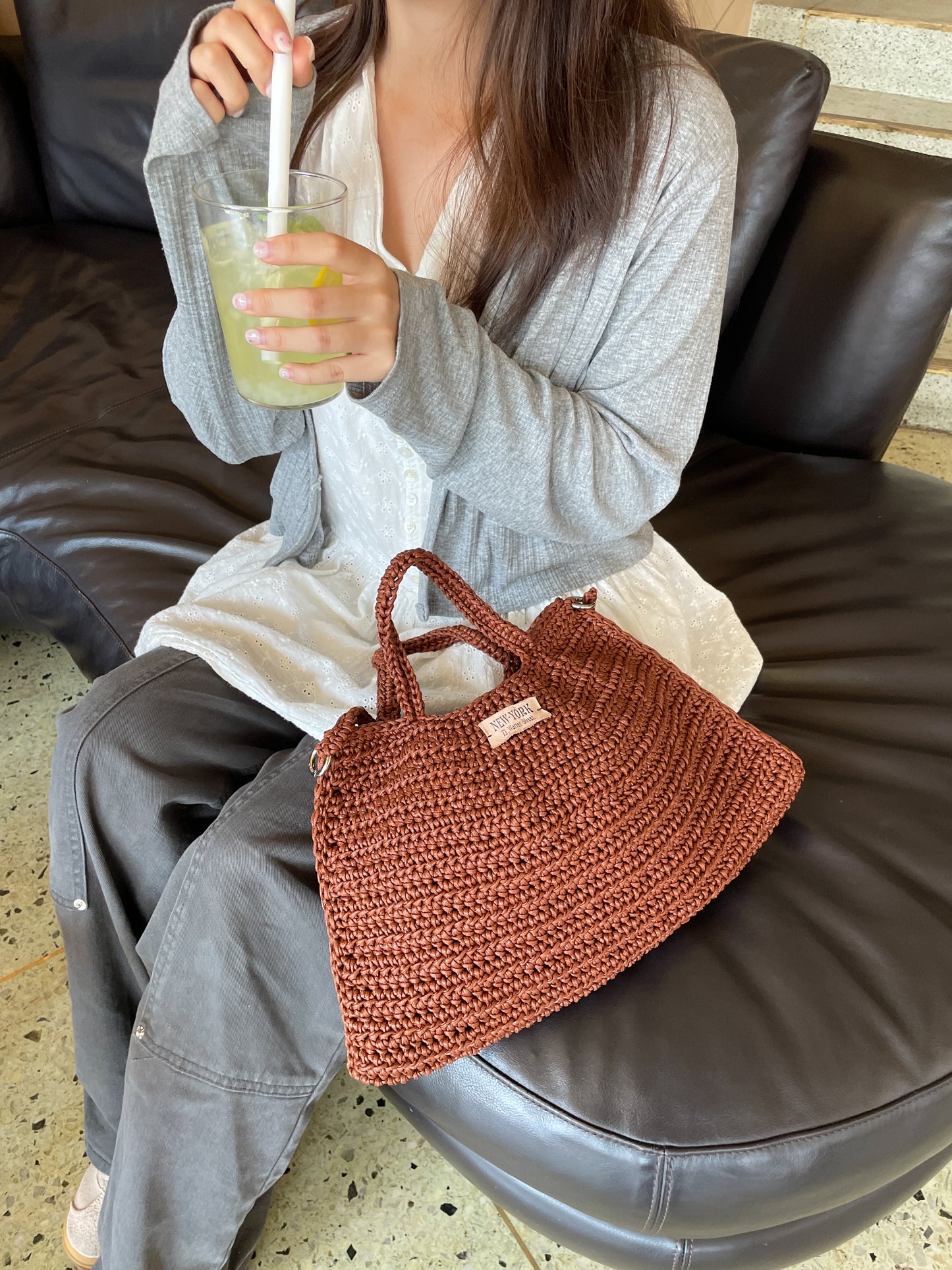 Plain Leather Two-way Bag | Pattern ONLY