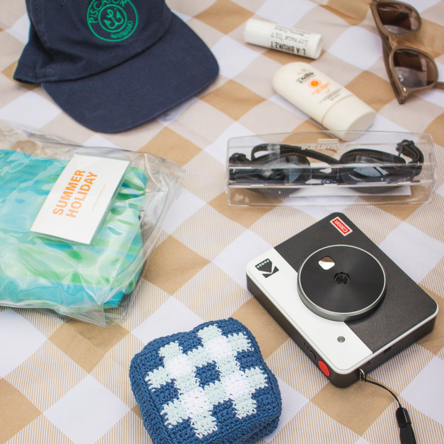 Chablis Check Net Pocket Bag | Pattern ONLY