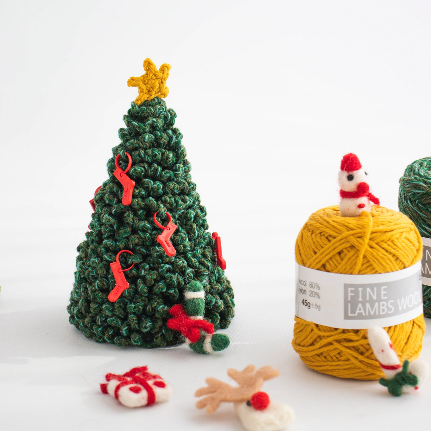 Lambs Wool Mini Christmas Tree | Pattern ONLY