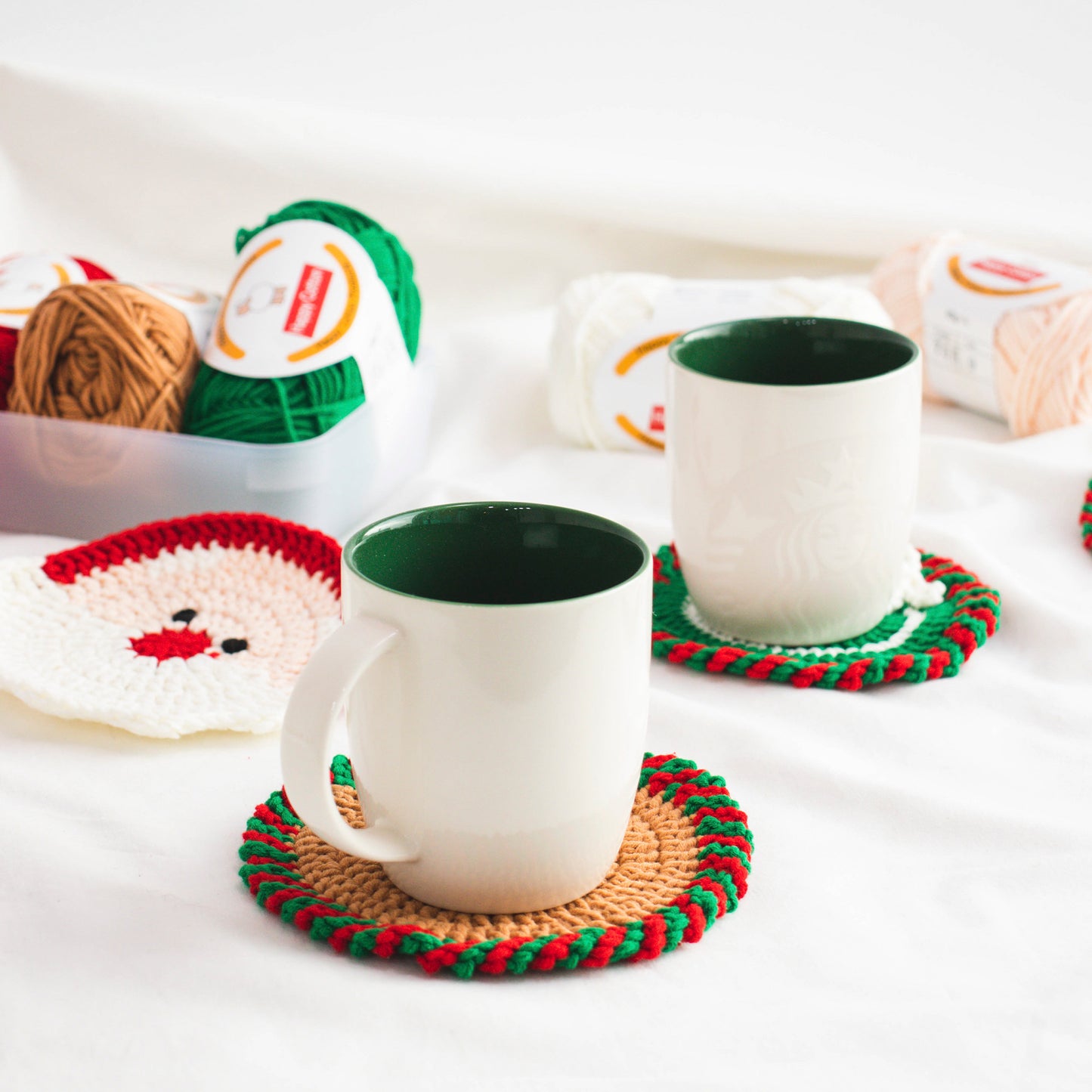 Happy Merry Tea Coaster | Pattern ONLY
