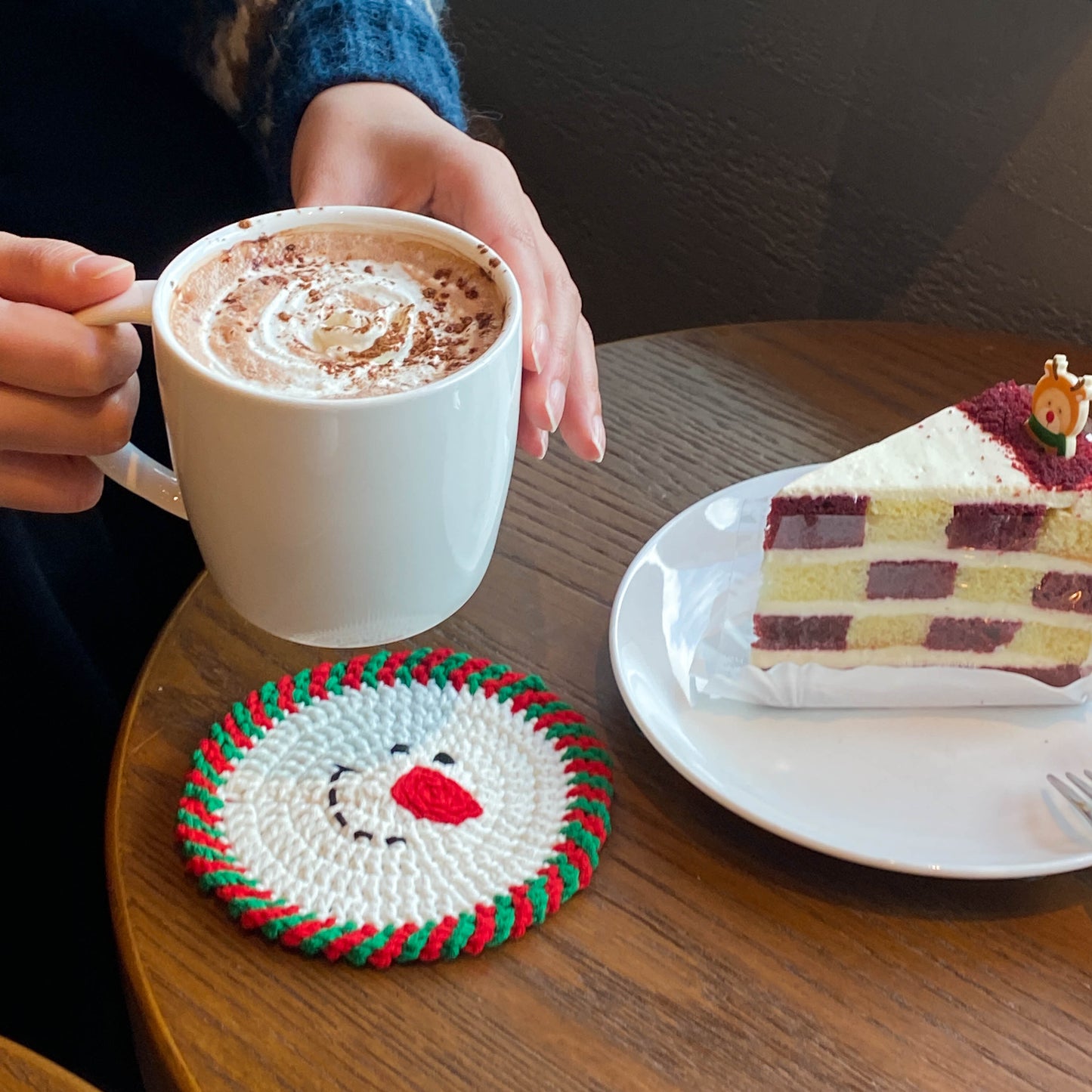 Happy Merry Tea Coaster | Pattern ONLY