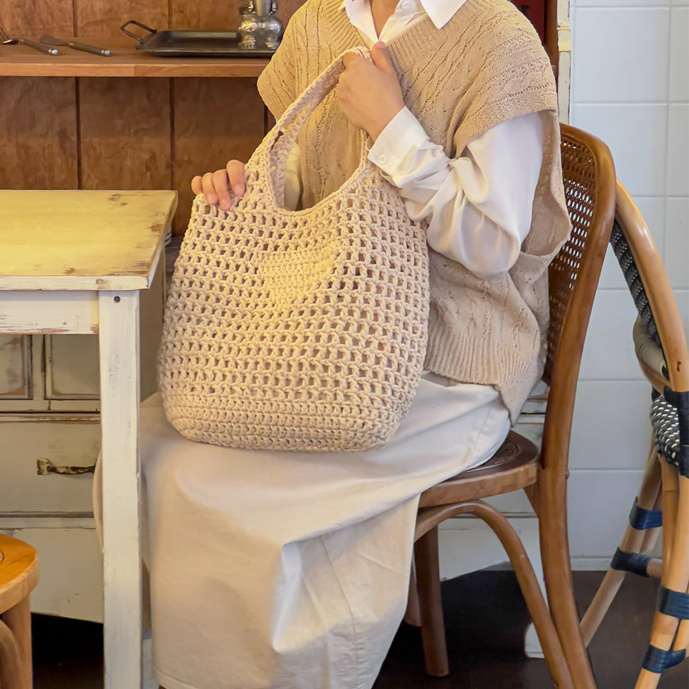 Biscuit Triangle Net Bag (Large) | Pattern ONLY