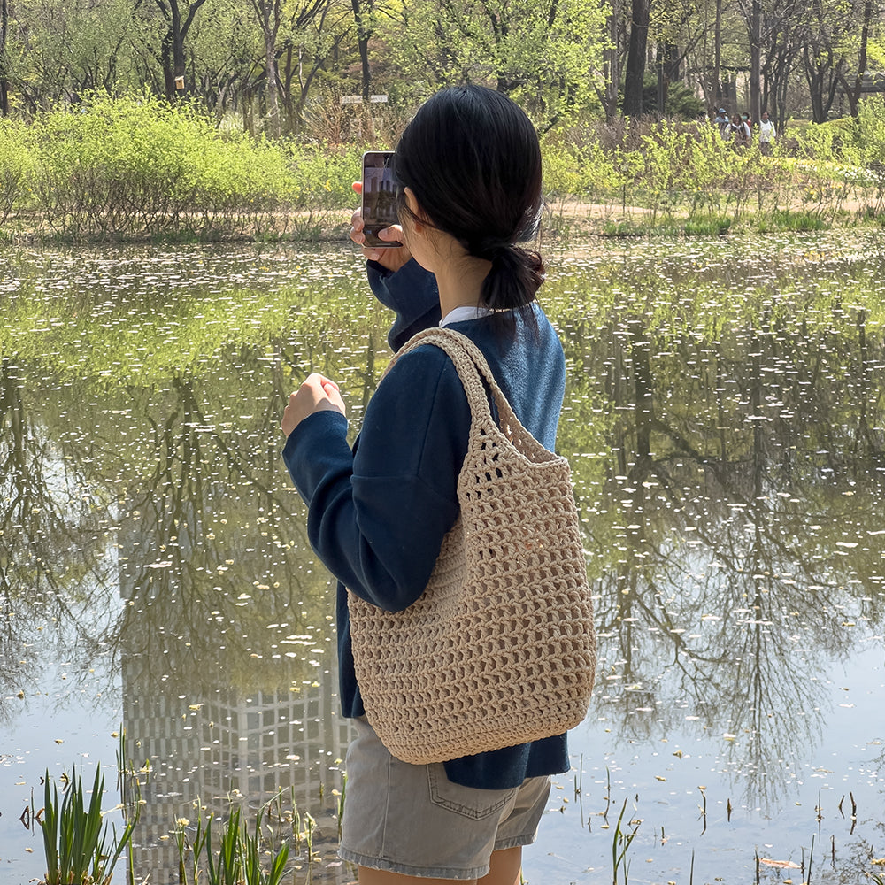 Biscuit Triangle Net Bag (Large) | Pattern ONLY
