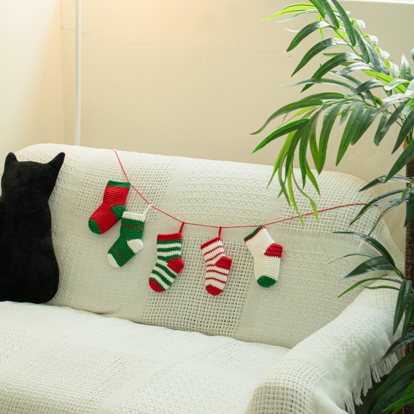 Happy Cotton Socks Ornament | Pattern ONLY