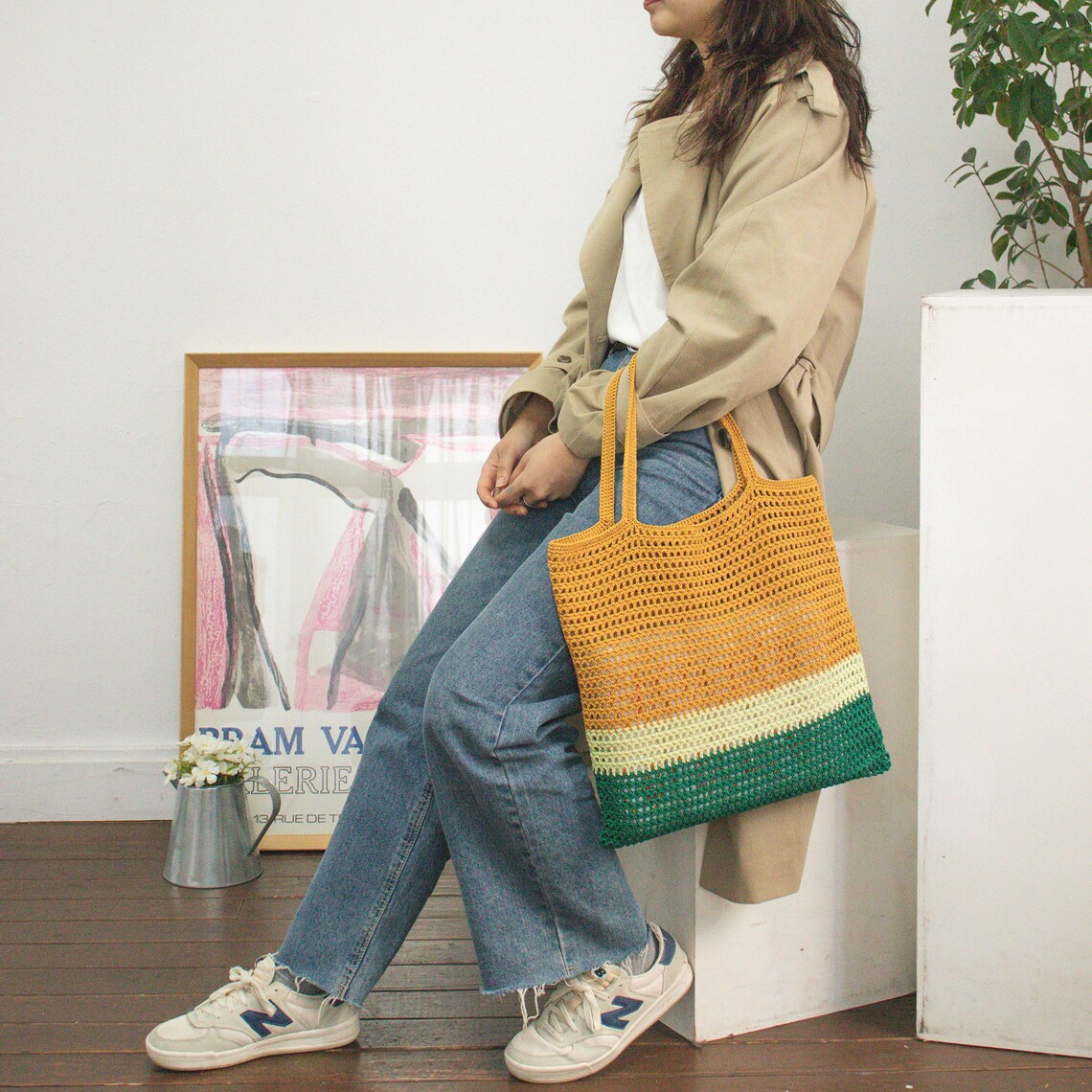 Muse 3colors Crochet Eco Bag | Pattern ONLY