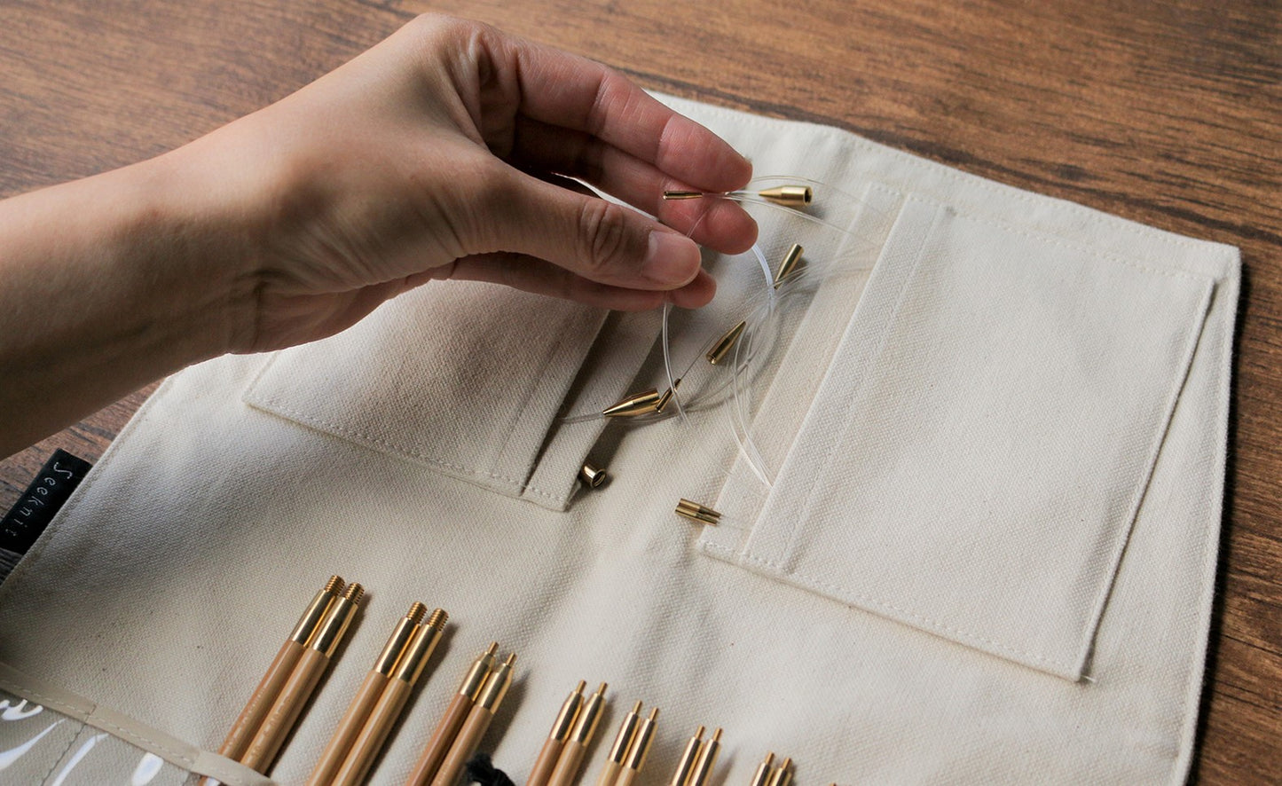 Seeknit Koshitsu Bamboo Interchangeable Circular Knitting Needle Premium Set 2