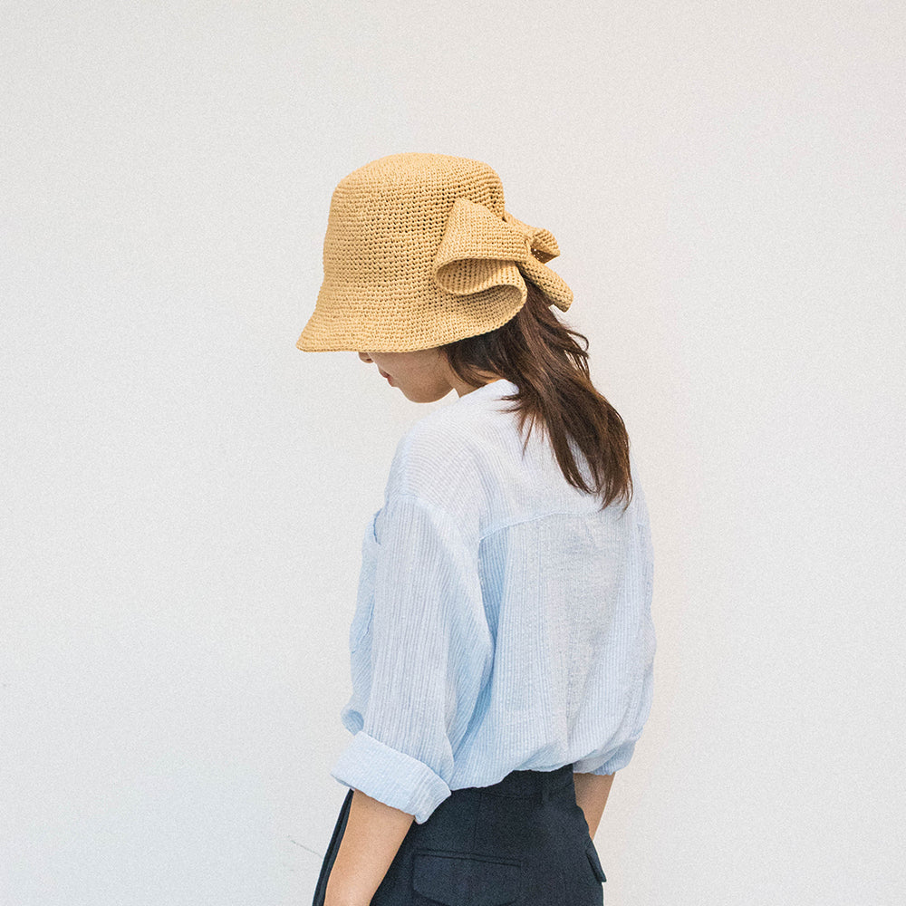 Lattan Romantic Bow Hat | Pattern ONLY