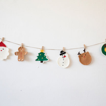 Happy Cotton Christmas Ornament set | Pattern ONLY