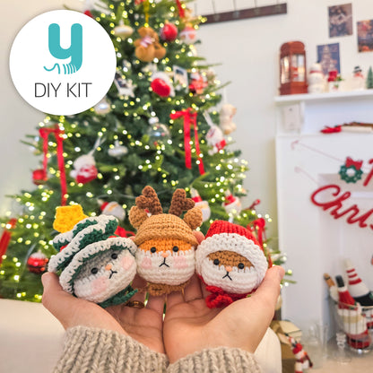 DIY Package | Happy Cotton Christmas Hamster Keyring