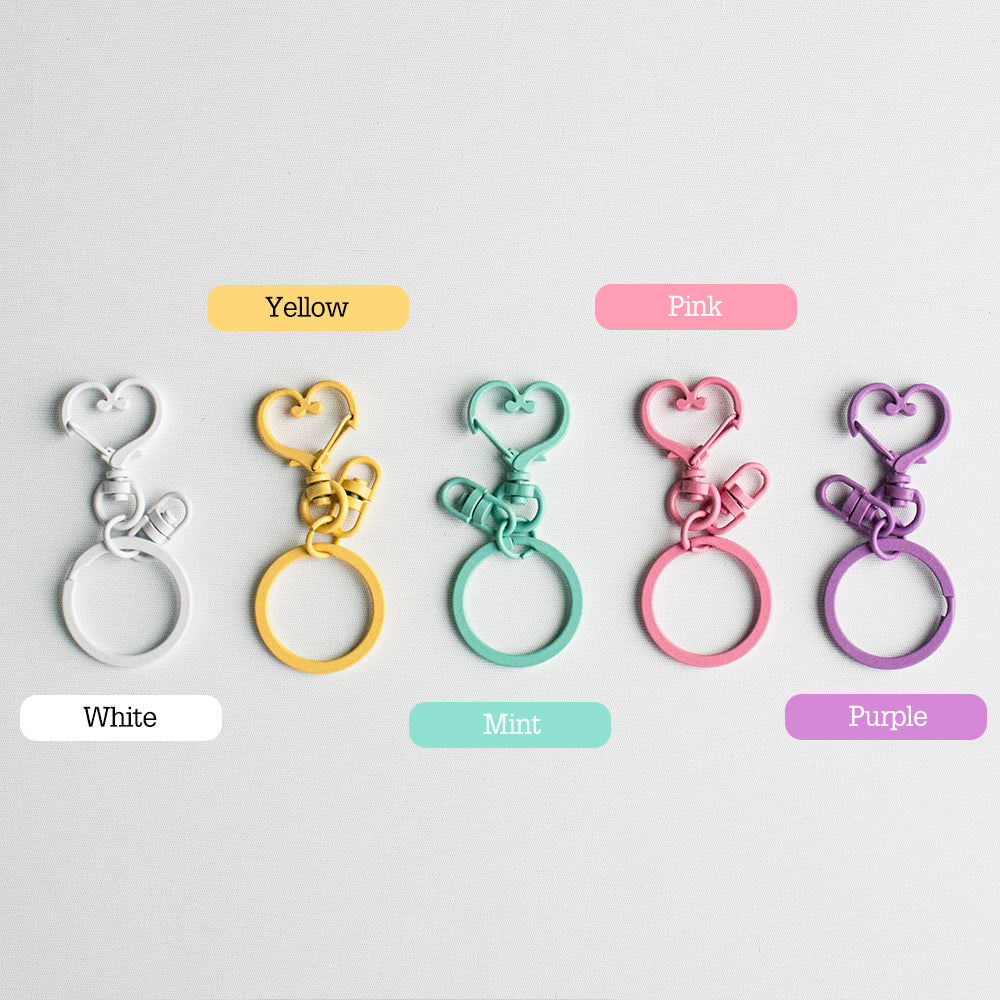 Heart Color Key Ring