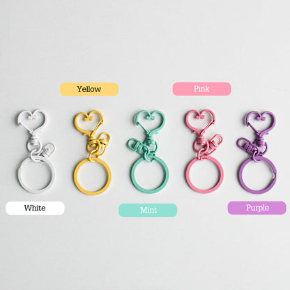Heart Color Key Ring
