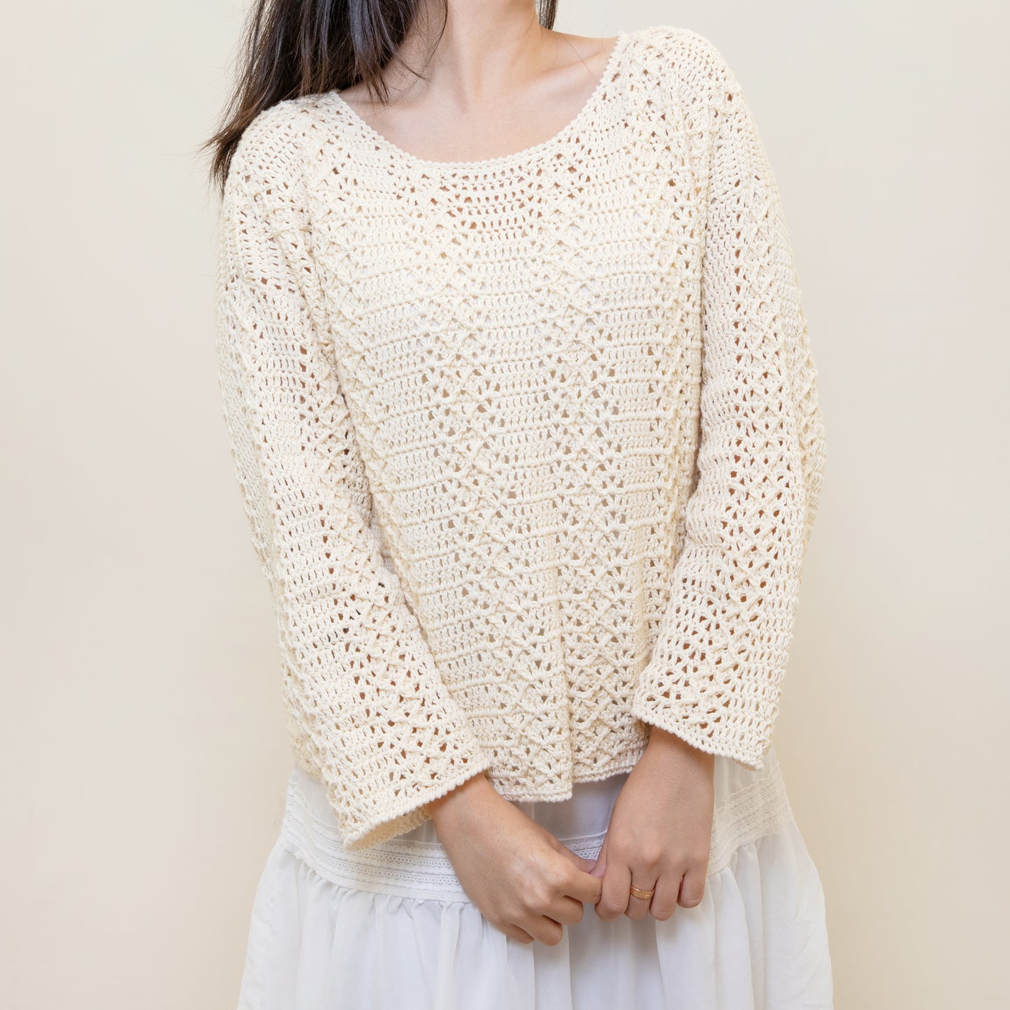 Cotton Cream Mori Sweater | Pattern ONLY