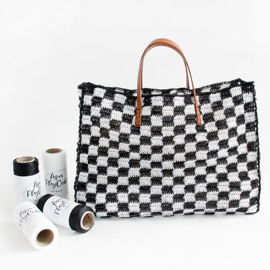 Aqua Play Code Checkerboard Summer Bag | Pattern ONLY