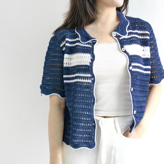 Giza Candy Wave Cardigan | Pattern ONLY