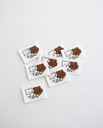 Bear Friends Cotton Label