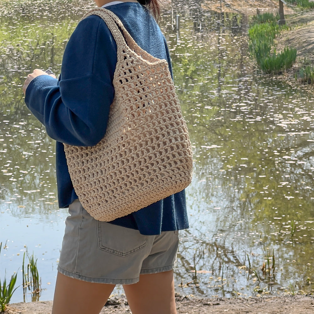 Biscuit Triangle Net Bag (Large) | Pattern ONLY
