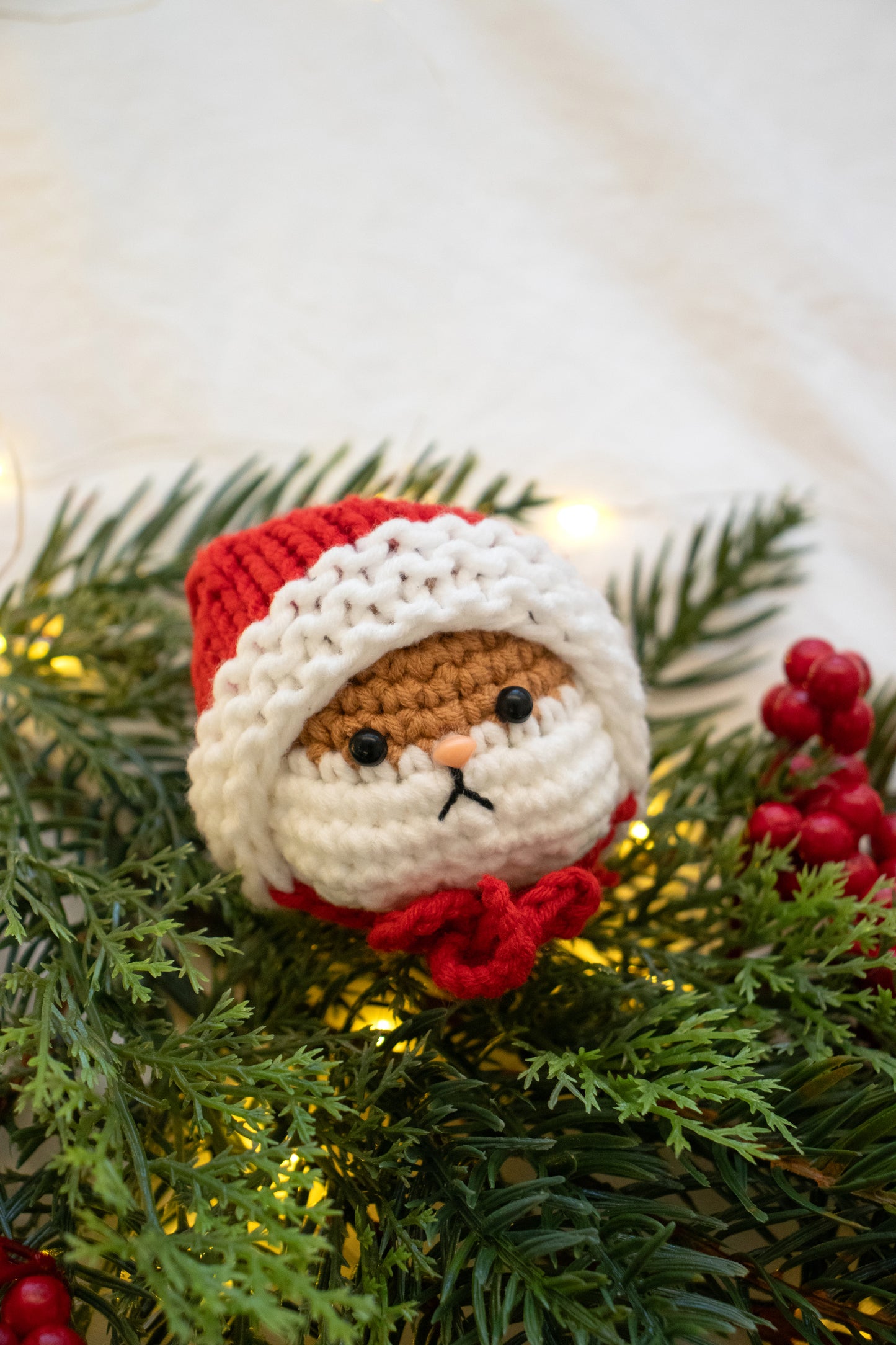 Happy Cotton Christmas Hamster Keyring | Pattern ONLY