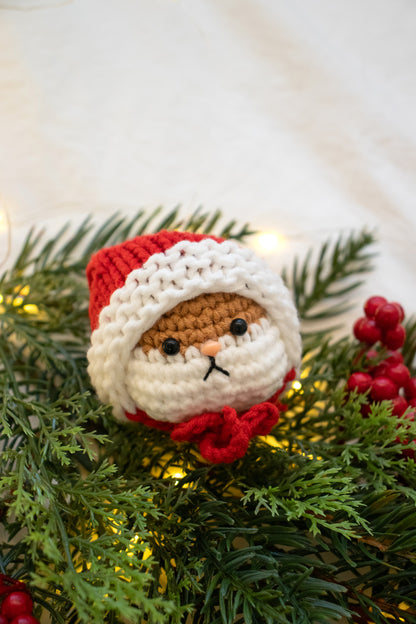Happy Cotton Christmas Hamster Keyring | Pattern ONLY
