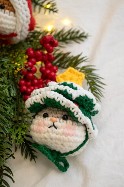 Happy Cotton Christmas Hamster Keyring | Pattern ONLY