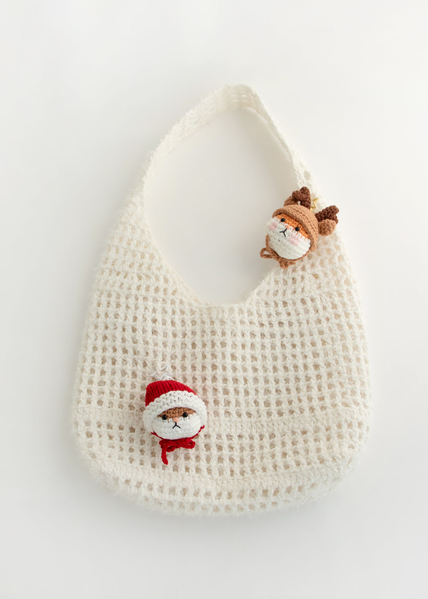 Happy Cotton Christmas Hamster Keyring | Pattern ONLY