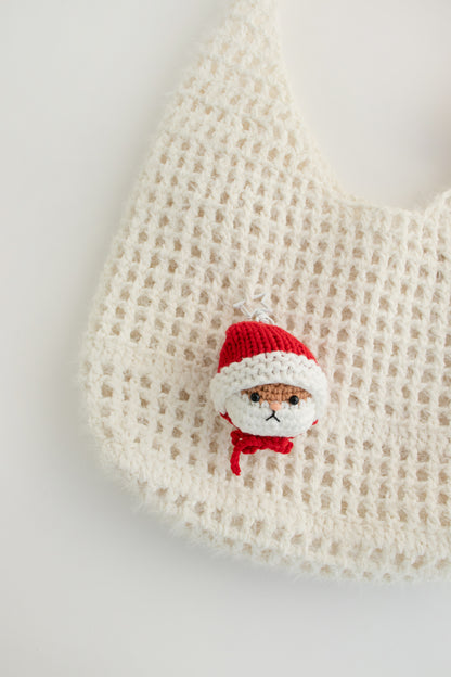 Happy Cotton Christmas Hamster Keyring | Pattern ONLY