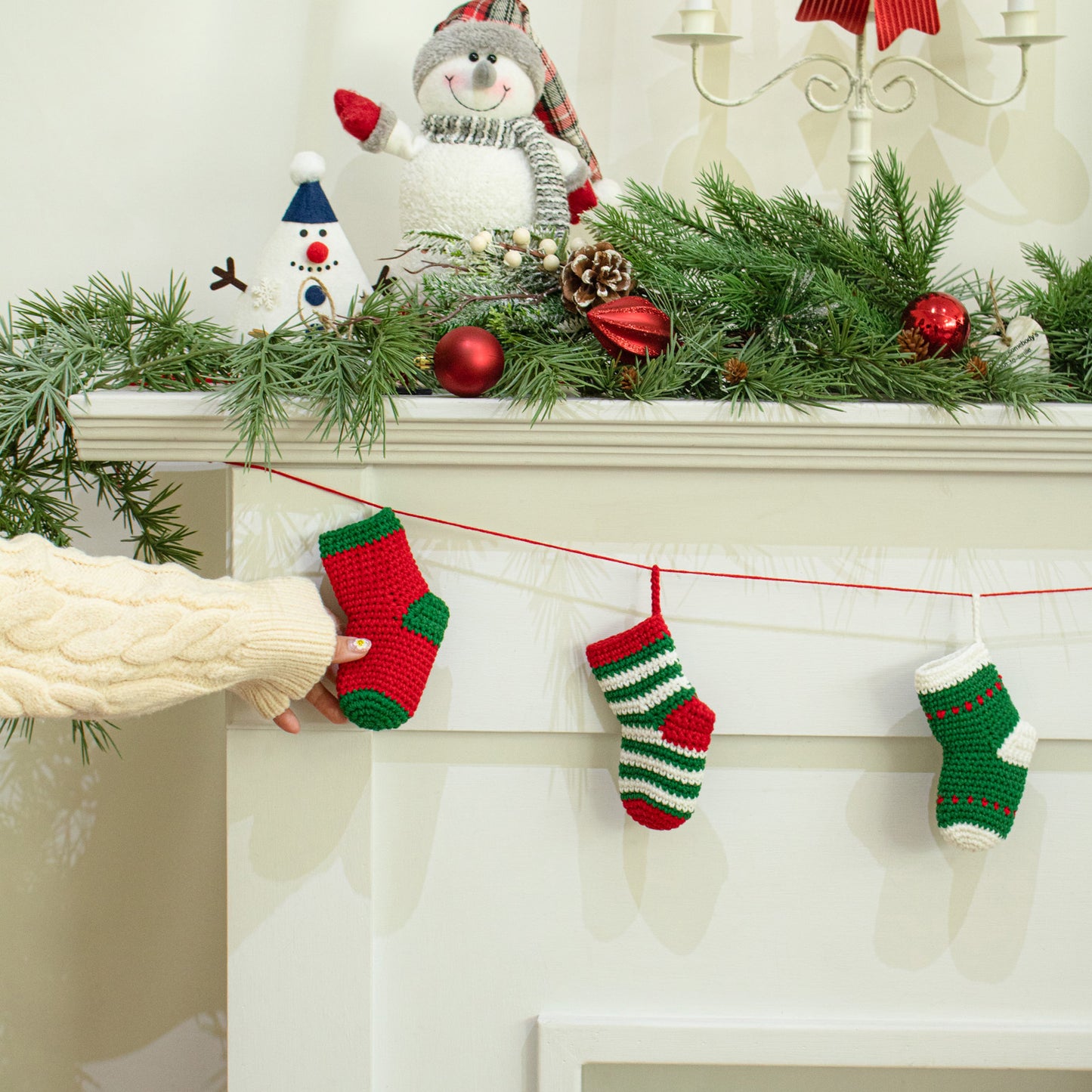 Happy Cotton Socks Ornament | Pattern ONLY