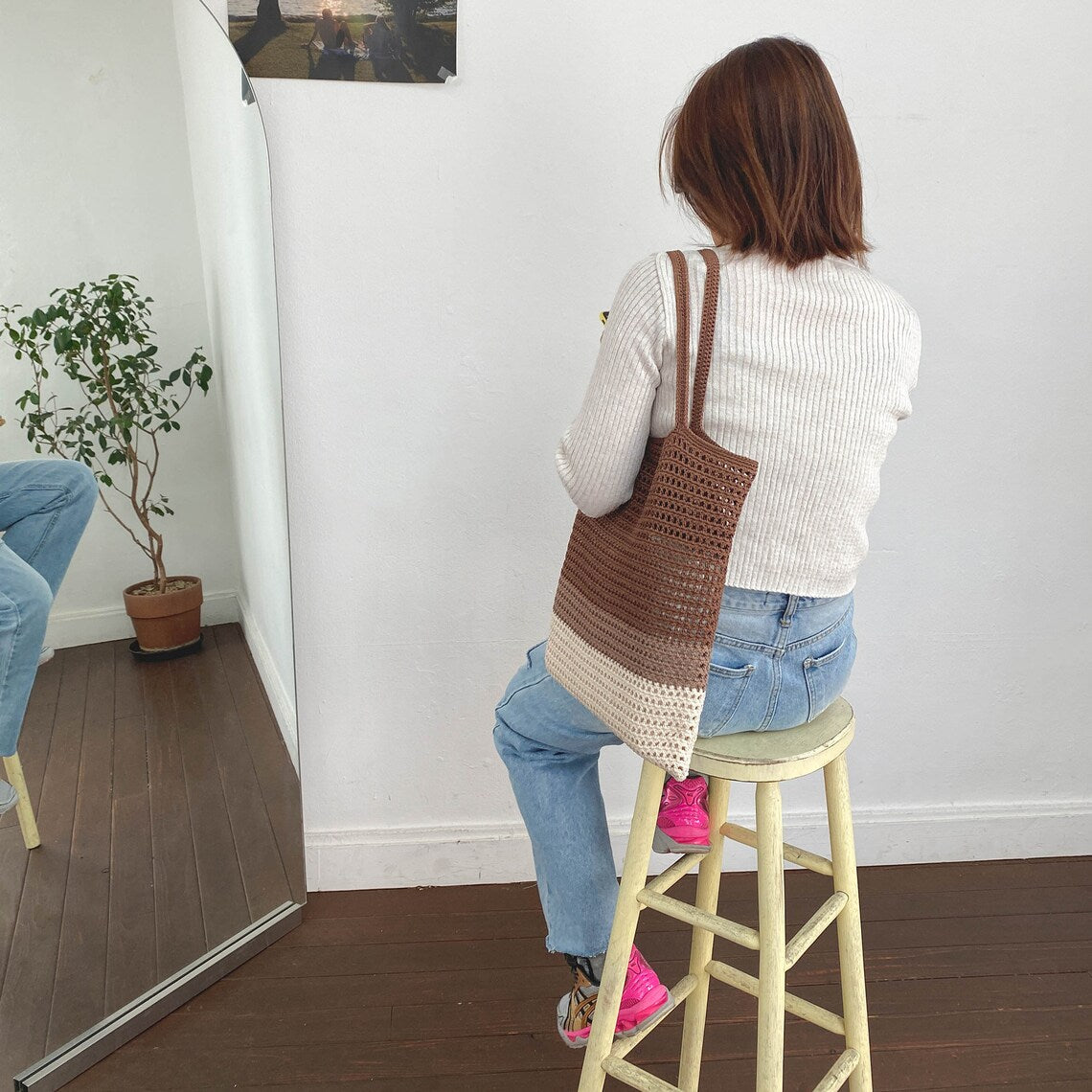 Crochet hemp bag on sale pattern