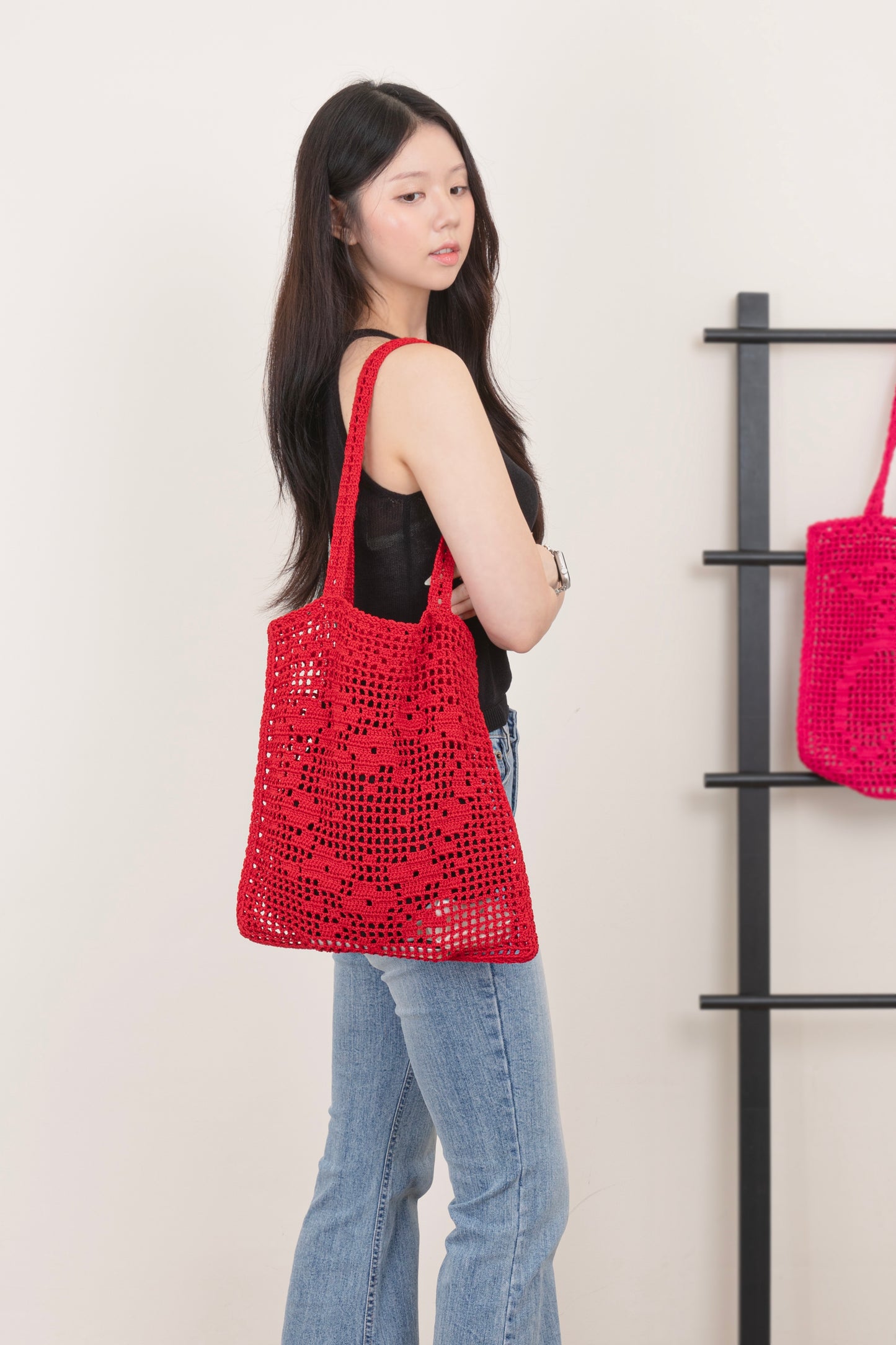 Muse Pattern Net Bag - Flower Heart | Pattern ONLY