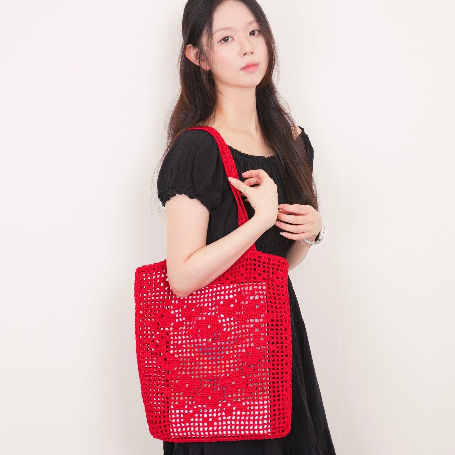 Muse Pattern Net Bag - Flower Heart | Pattern ONLY