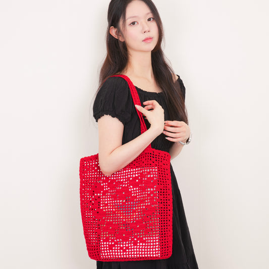 Muse Pattern Net Bag - Flower Heart | Pattern ONLY