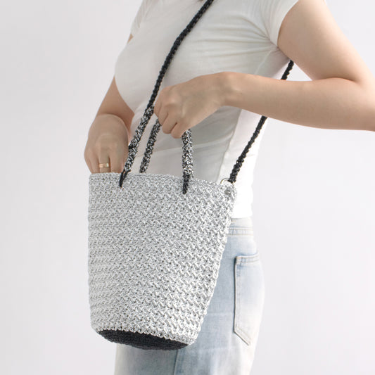 Metallic Play Code Basket Bag | Pattern ONLY